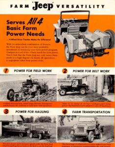 1953 Farm Jeep jeepa z lat piędziesiątych