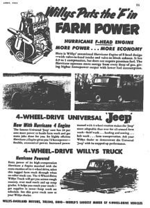 1953 Willys Truck jeepa z lat piędziesiątych