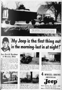 1954-jeep jeepa z lat piędziesiątych