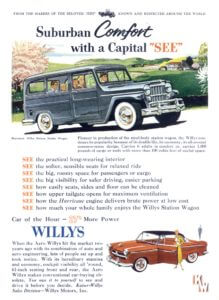 1954 Willys Station Wagon jeepa z lat piędziesiątych