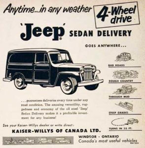 1955 Jeep Sedan Delivery jeepa z lat piędziesiątych