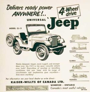 1955 Jeep jeepa z lat piędziesiątych