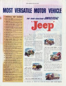 Pierwsze reklamy Jeep